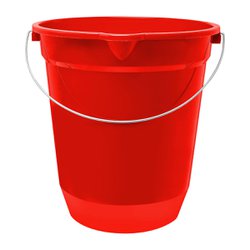 Balde com alca metalica jaguar 7,5l vermelho - 031