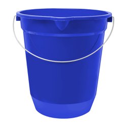 Balde com alca metalica jaguar 7,5l azul - 031