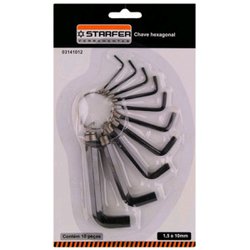 Chave allen starfer kit com 10 pecas 1,5 a 10mm