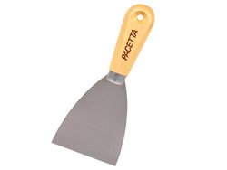 Espatula cabo madeira pacetta 04cm aco polido - 2054/4