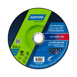 Disco para desbaste norton classic 115 x 22mm inox - bda600