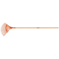 Vassoura para grama com cabo tramontina 22 dentes palheta de aco fixa