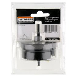 Serra copo aco carbono starfer 1 pol. kit 7 pecas 26 a 63mm