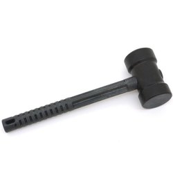 Martelo borracha com cabo de plastico roma 80mm - preto