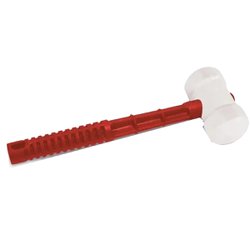 Martelo borracha com cabo de plastico roma 60mm - branco