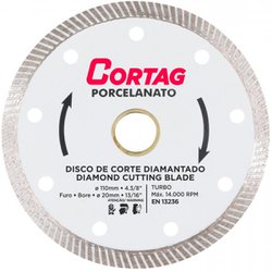 Disco diamantado cortag turbo porcelanato - extra fino