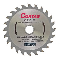 Serra dentada com videa cortag 110mm - 24 dentes