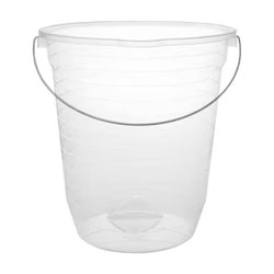 Balde com alca metalica jaguar 7,5l transparente - 518