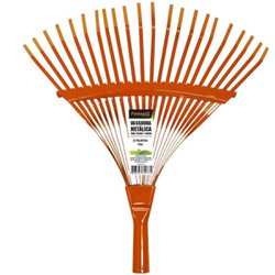 Vassoura para grama com cabo famastil 22 dentes palheta de aco fixa