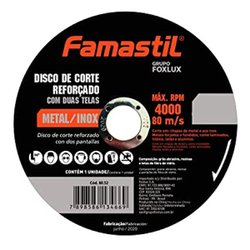 Disco de corte famastil para inox 115 x 1,0 x 22,2mm