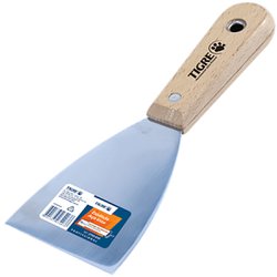 Espatula cabo madeira tigre 7,5cm aco inox