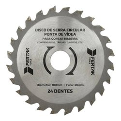 Serra dentada com videa fertak 180mm - 24 dentes