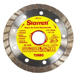 Disco diamantado starrett turbo