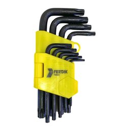 Chave torx em l fertak kit com 9 pecas t10 a t50 - 2409