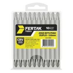 Bits duplo para furadeira fertak 10 pecas phillips 110mm - 4842