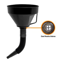 Funil com peneira e bico flexivel bestfer 4 - plastico