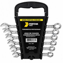 Chave combinada fertak kit com 6 pecas - 4821