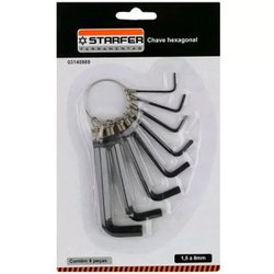 Chave allen starfer kit com 8 pecas 1,5 a 8mm