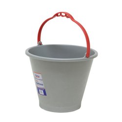 Balde plastico para obra roma 10l cinza