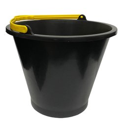 Balde plastico para obra dual 10l preto alca reforcada