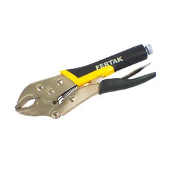 Alicate de pressao cabo emborrachado fertak 10 aco carbono boca curva - 1016