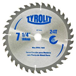 Serra dentada com videa tyrolit 180mm - 24 dentes