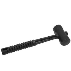 Martelo borracha com cabo de plastico roma 40mm - preto