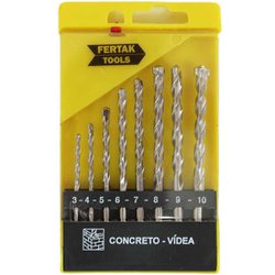 Broca de videa fertak kit com 8 pecas - 1203