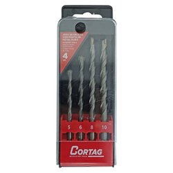Broca de videa cortag kit com 4 peças - 2307