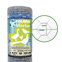 Tela hexagonal galinheiro morlan 22 x 150