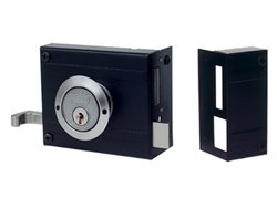 Fechadura para portao stam preto fosco 701