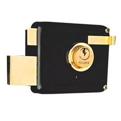 Fechadura para portao silvana 925 x 100mm preta