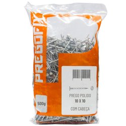 Prego polido newfix 10 x 10 500g - com cabeca