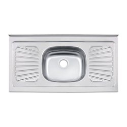 Pia de bancada reforcada inox tramontina 1,00m