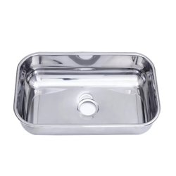 Cuba inox para bancada tramontina retangular 47 x 30 x 14,5cm