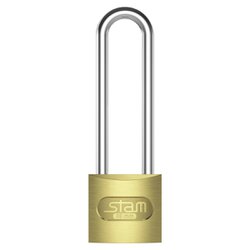 Cadeado latonado stam 30mm haste longa