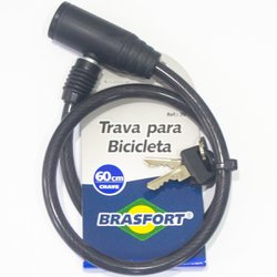 Cadeado para bicicleta e moto brasfort 08mm x 60cm com chave