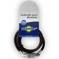 Cadeado para bicicleta e moto brasfort 08mm x 100cm com segredo