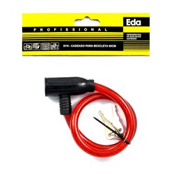 Cadeado para bicicleta e moto eda 08mm x 50cm com chave