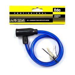 Cadeado para bicicleta e moto eda 08mm x 60cm com chave