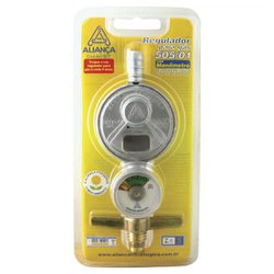 Regulador para gas alianca com manometro 505/1 - pequeno
