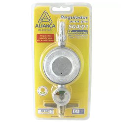 Regulador para gas alianca com manometro 504/1 - medio