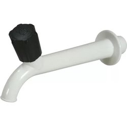 Torneira tanque herc plastico branca 15cm 1/2 - 115