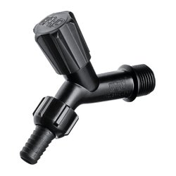 Torneira para jardim herc plastico preto com bico 1/2 e 3/4 - 101