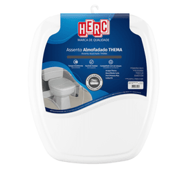 Assento sanitario herc thema almofadado branco