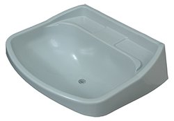 Lavatorio de pvc herc cinza medio 42x36cm