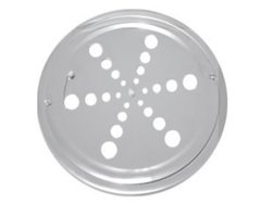 Grelha com caixilho leao 10 x 10cm aco inox redondo 430