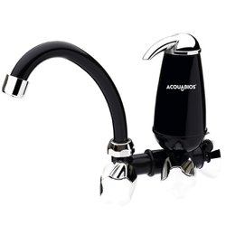 Torneira com filtro parede movel acquabios abs preta com cromada e05
