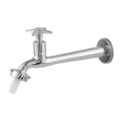 Torneira de parede fixa leao metal cromado com bico c23 1158