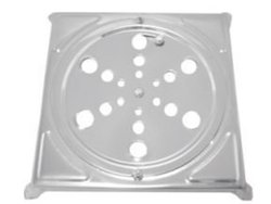 Grelha com caixilho leao 15 x 15cm aco inox quadrada 430